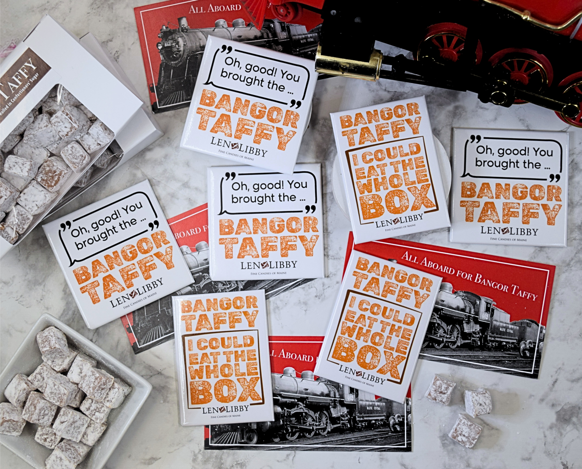 Bangor Taffy Magnets – Len Libby Candies