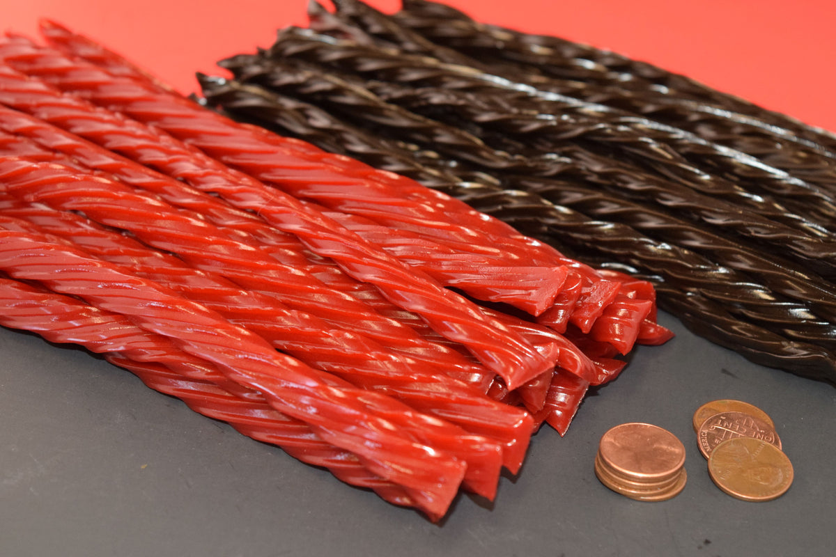 Licorice Twists-Red or Black – Len Libby Candies