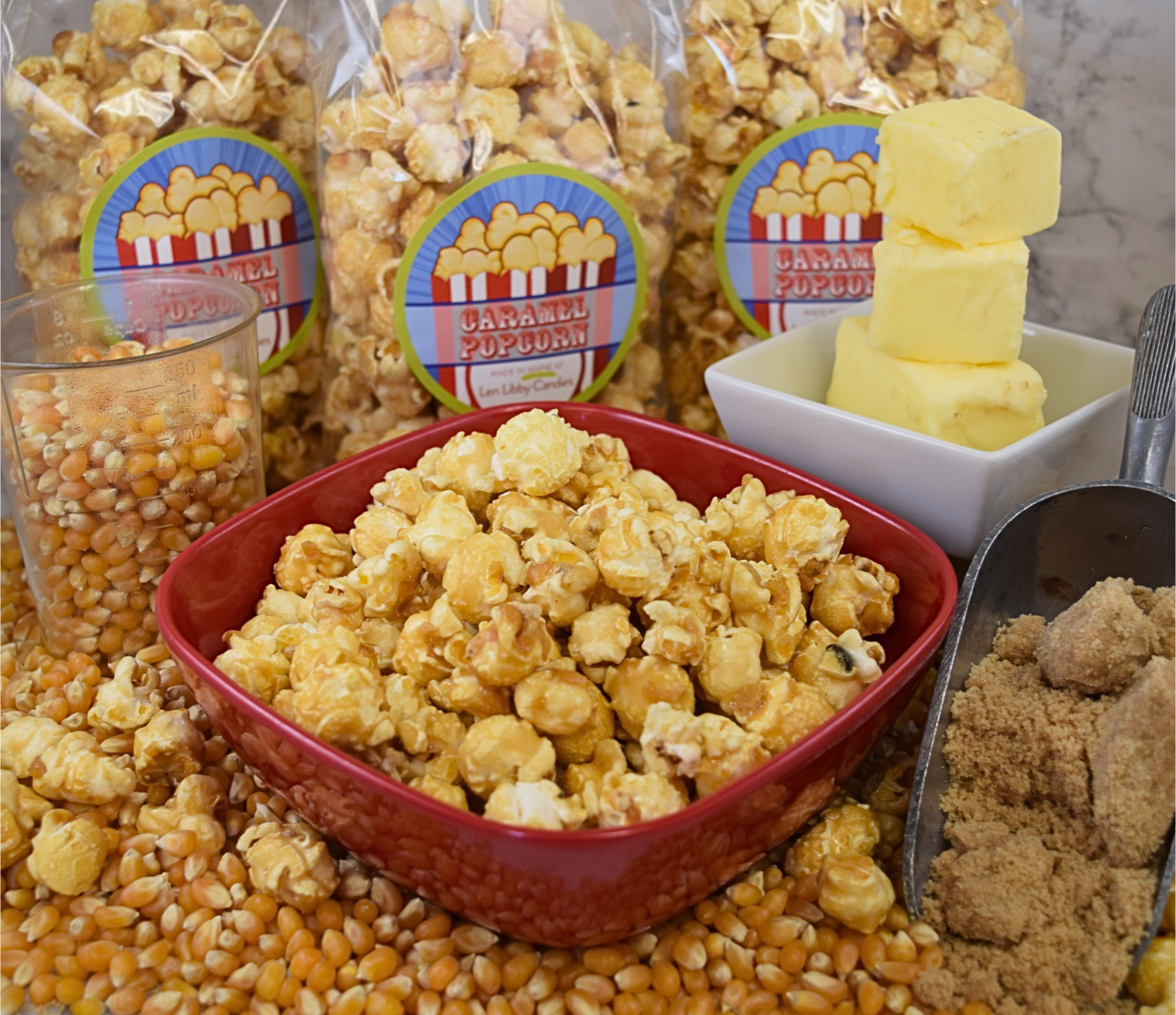 Brittles and Caramel Corn – Len Libby Candies