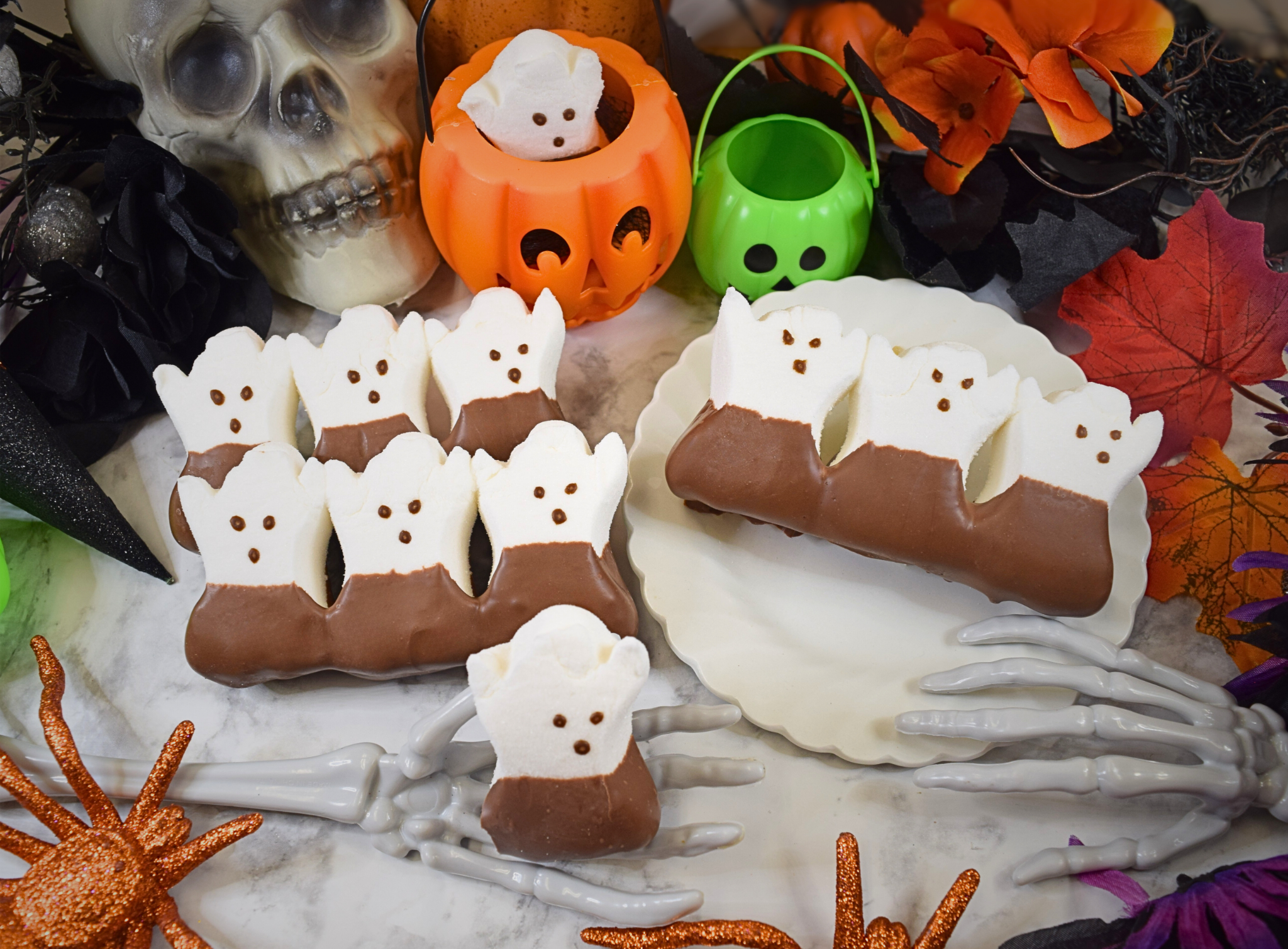 Milk Chocolate Dipped Marshmallow Ghost Peeps