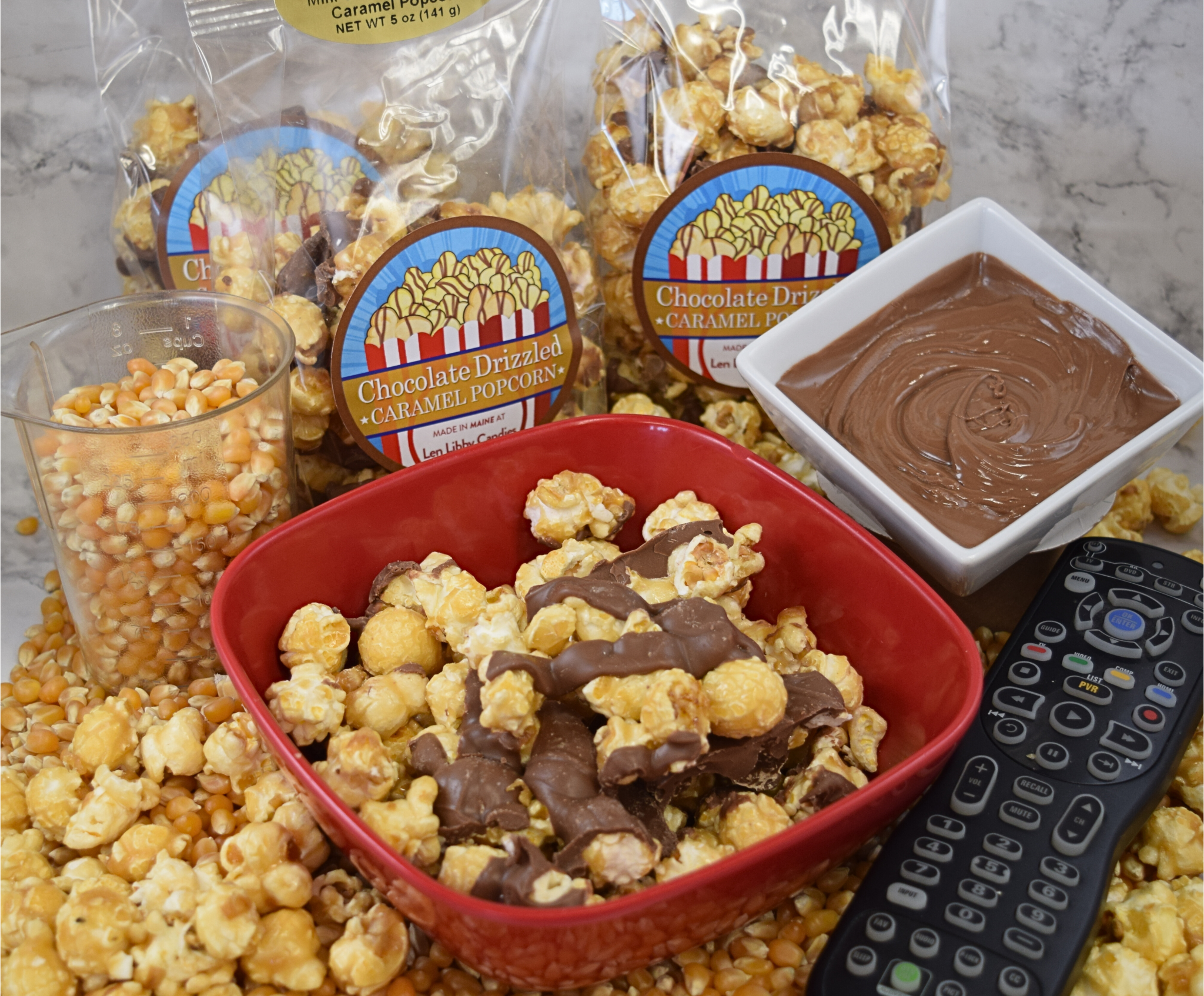 Caramel Popcorn - Chocolate Drizzled