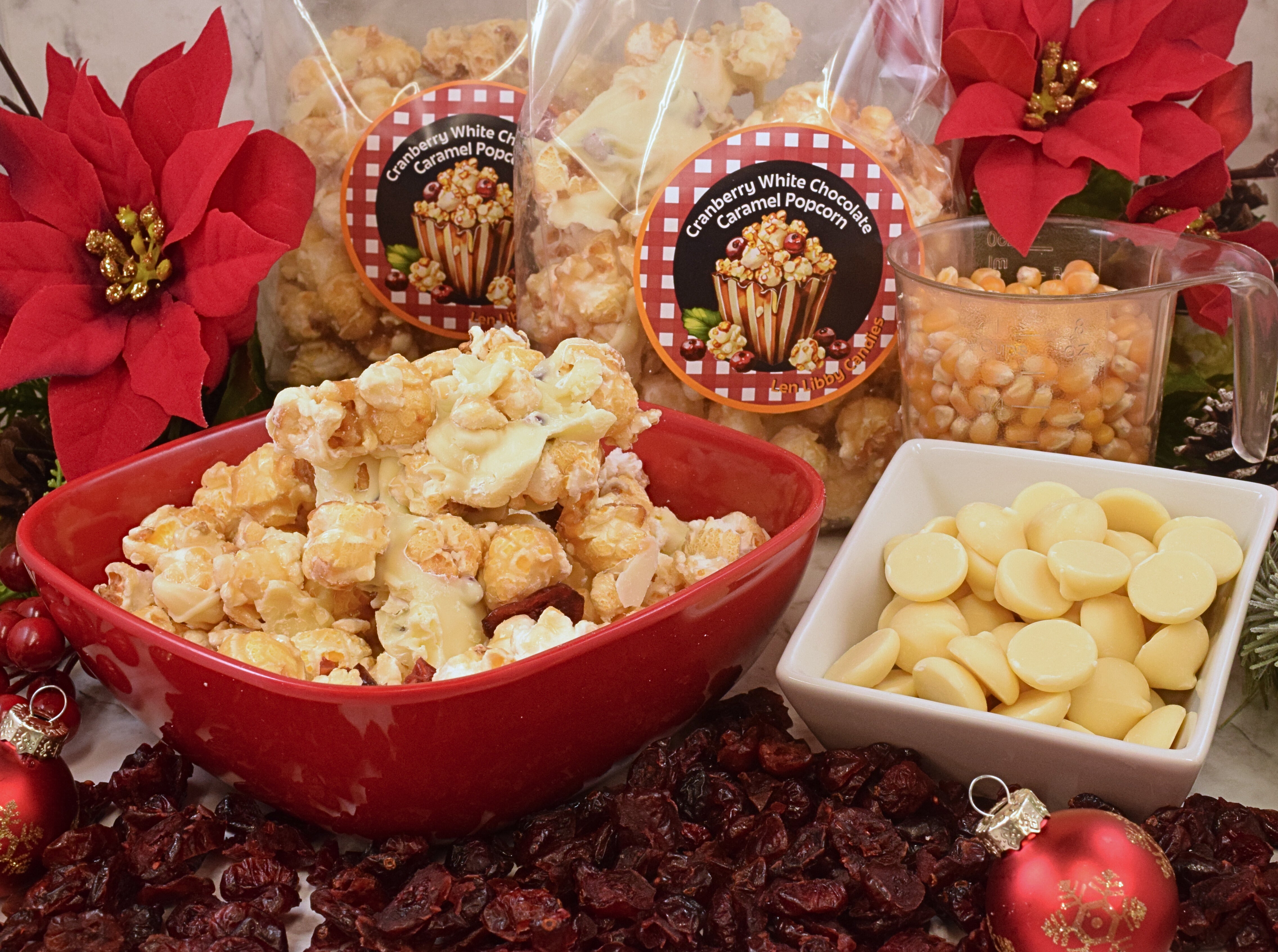 White Chocolate Cranberry Caramel Corn