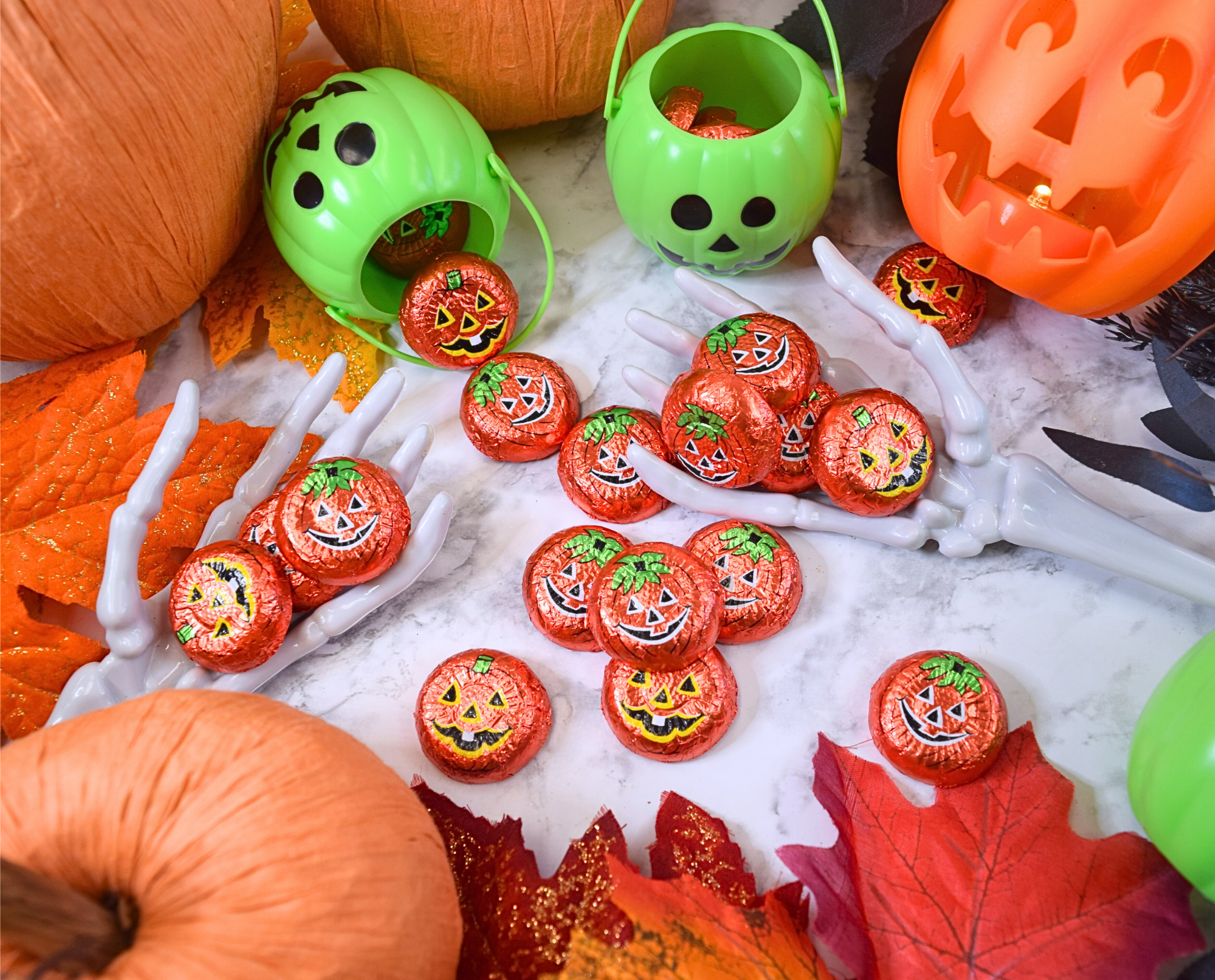 Foiled Pumpkin Wafers