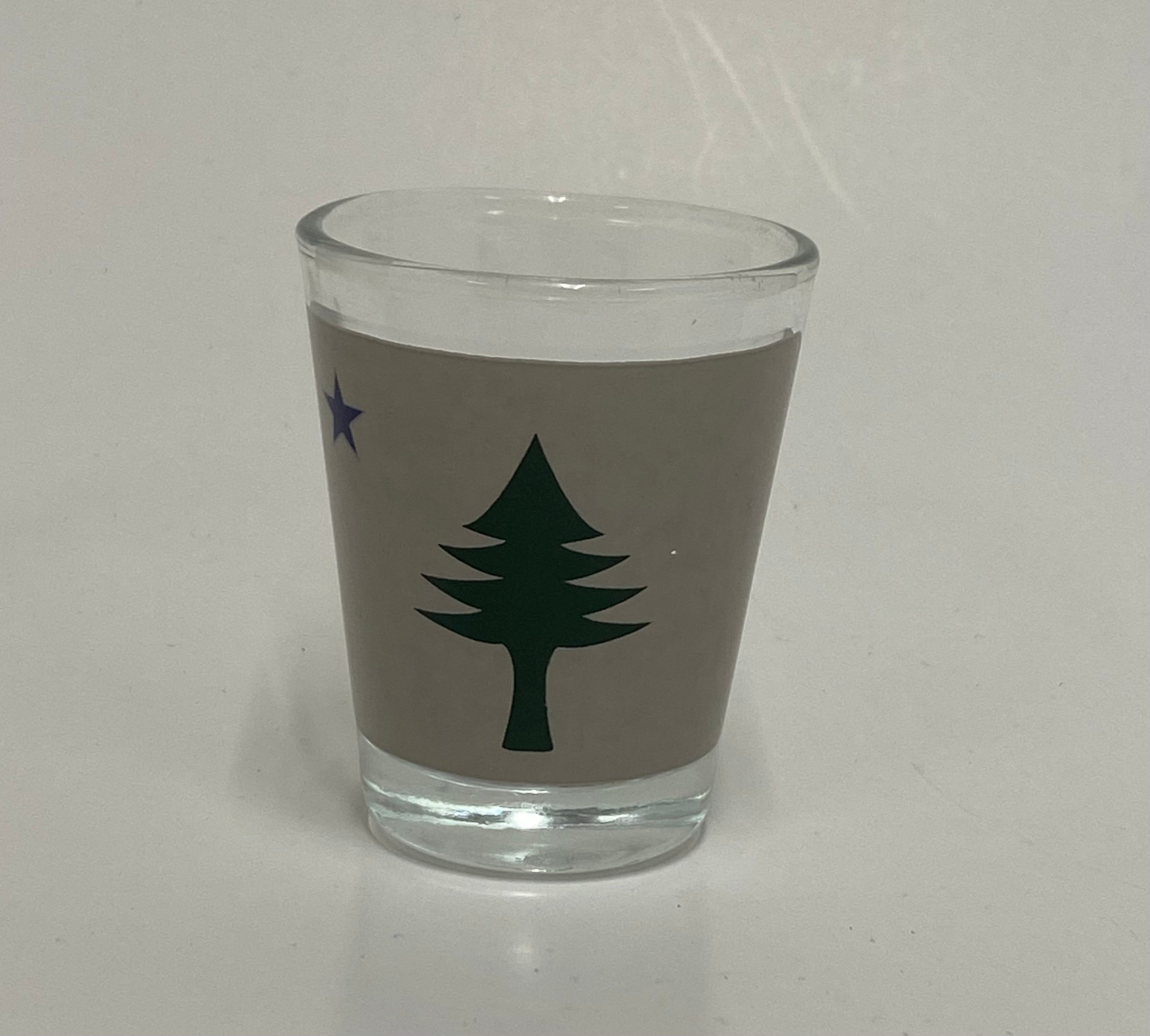 Old Maine Flag Shot Glass