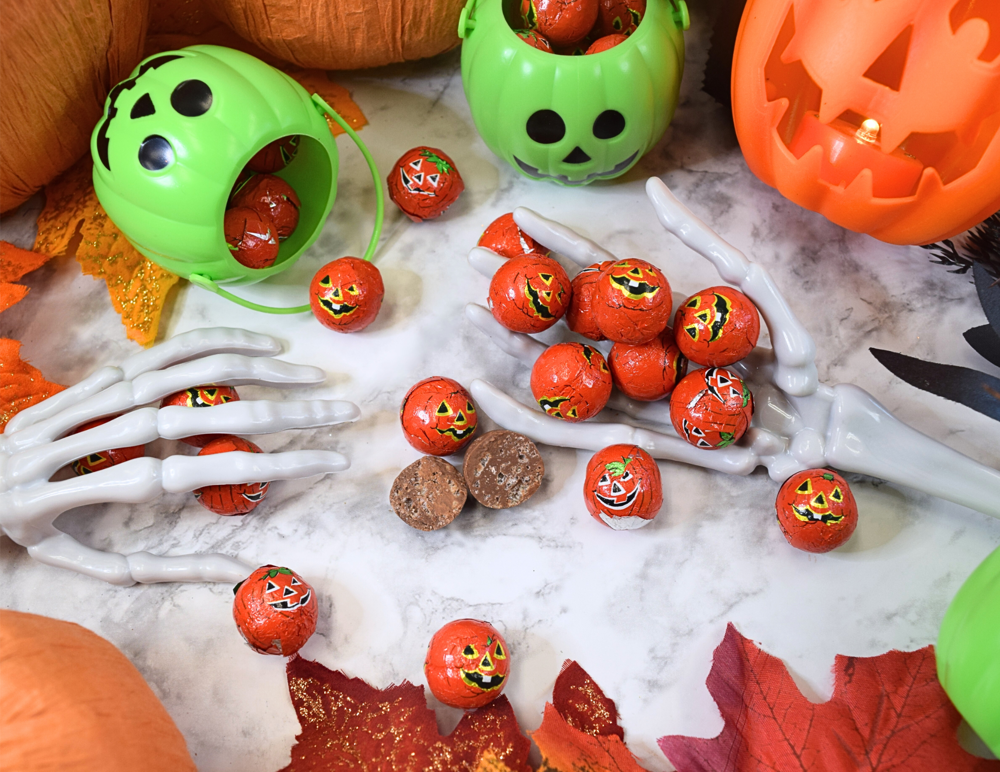 Milk Chocolate Foiled Krispy Jack O' Lanterns