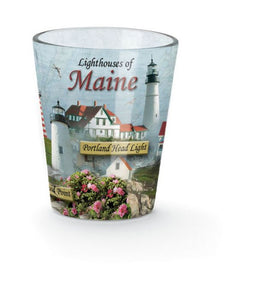 Lighthouses of Maine Shot Glass