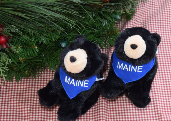 Maine Black Bear with Bandana Plush Animal