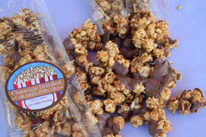 Chocolate Drizzled Caramel Corn