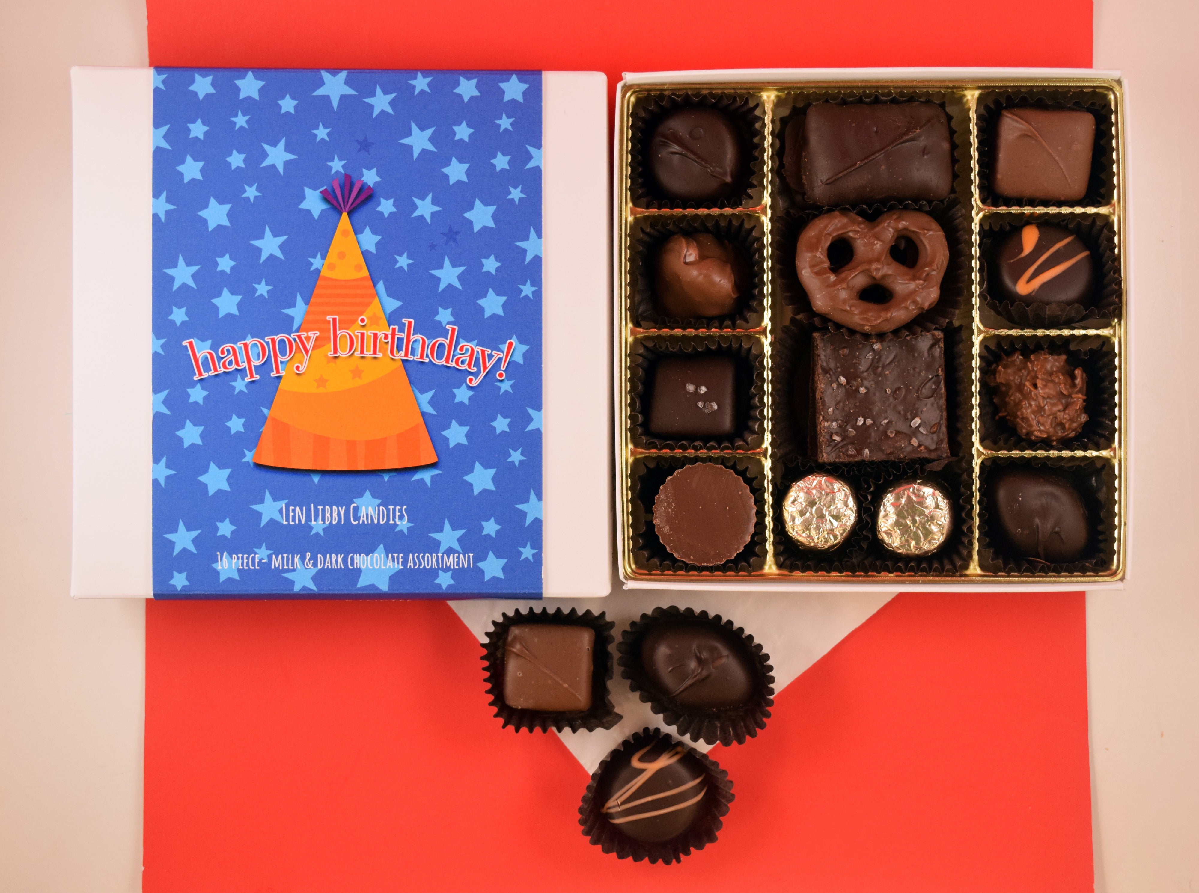 16pc Signature Gift Box - Blue Happy Birthday Hat