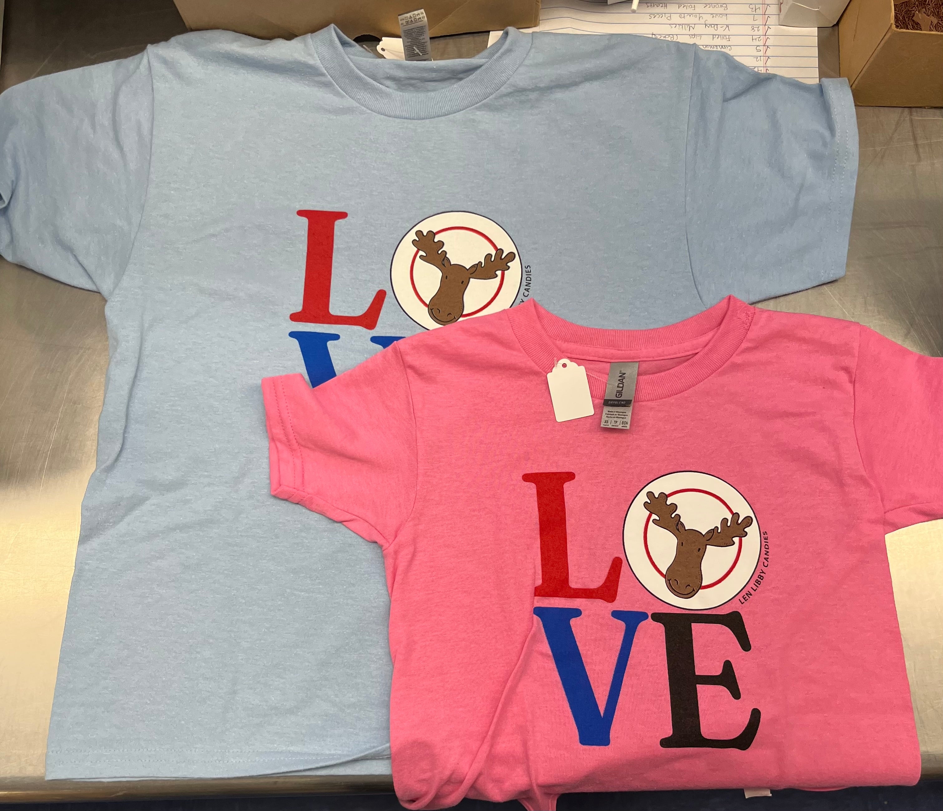 LOVE Lenny T-shirt- Blue & Pink- Youth Sizes