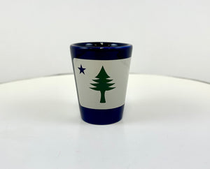 Old Maine Flag Shot Glass